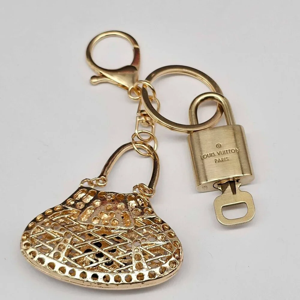 Louis Vuitton Gold Lock & Key 🔑 Authentic LV Unbranded Bag Keychain Charm